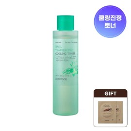 skin food [Cooling Soothing] Basil Tea Tree Scinic Cooling Toner 200ml + 2 free carrot pads *2 / [쿨링진정] 바질 티트리시닉 쿨링 토너 200ml+증정 캐롯패드 2매입 *2