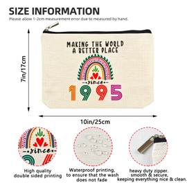 29th Birthday Gifts for Her Makeup Bags, 1995 Happy 29th Birthday Decorations for Women Her, 29 Year Old Birthday Gifts Ideas for Daughter, Sister, BFF, Female, Teenage Girls, Cosmetic Travel Pouch