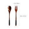 OUNONA Cutlery Set, Spoon, Fork with Spoon, Wooden, Portable Tableware,