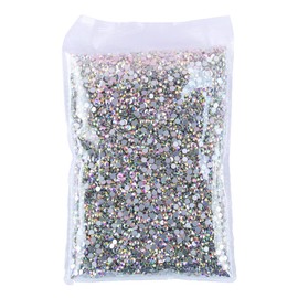 10080pcs Flatback Crystal Rhinestones Half Round Glue Fix Rhinestone for Crafts Nail Art（Crystal AB,SS10/2.7-2.9mm