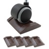 Lifeswonderful - 4X Brown Rubber Castor Cups - Non Slip