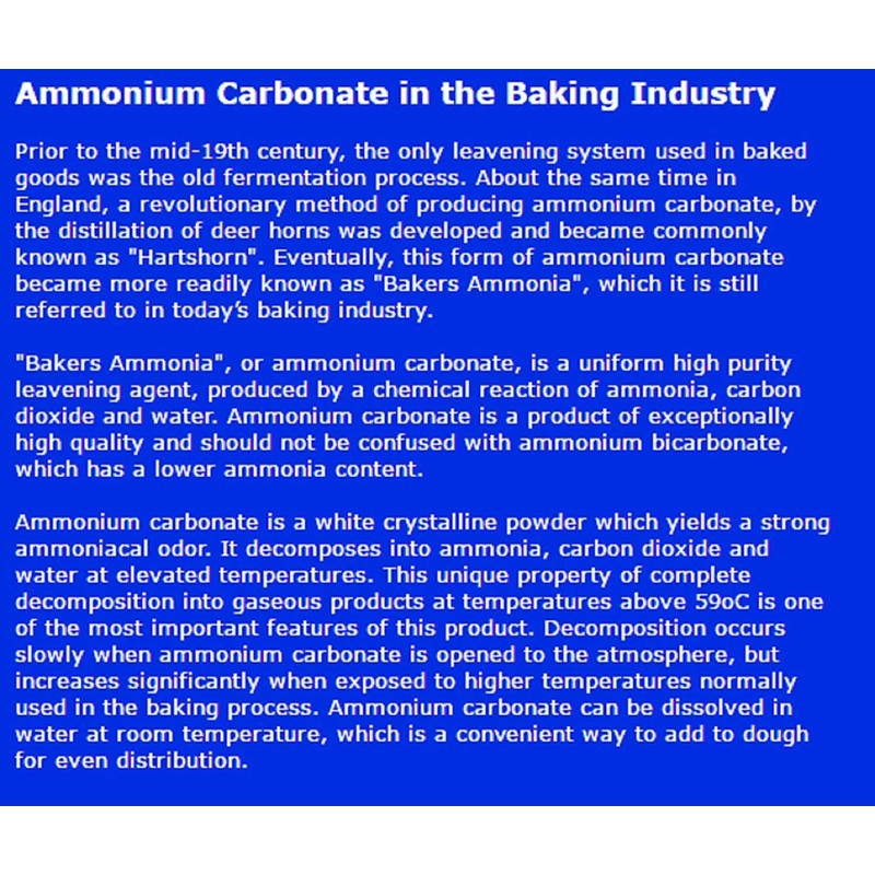 Oasis Supply Baker's Ammonia, Ammonium Carbonate, Ammonium Bicarbonate, Traditional Leavening