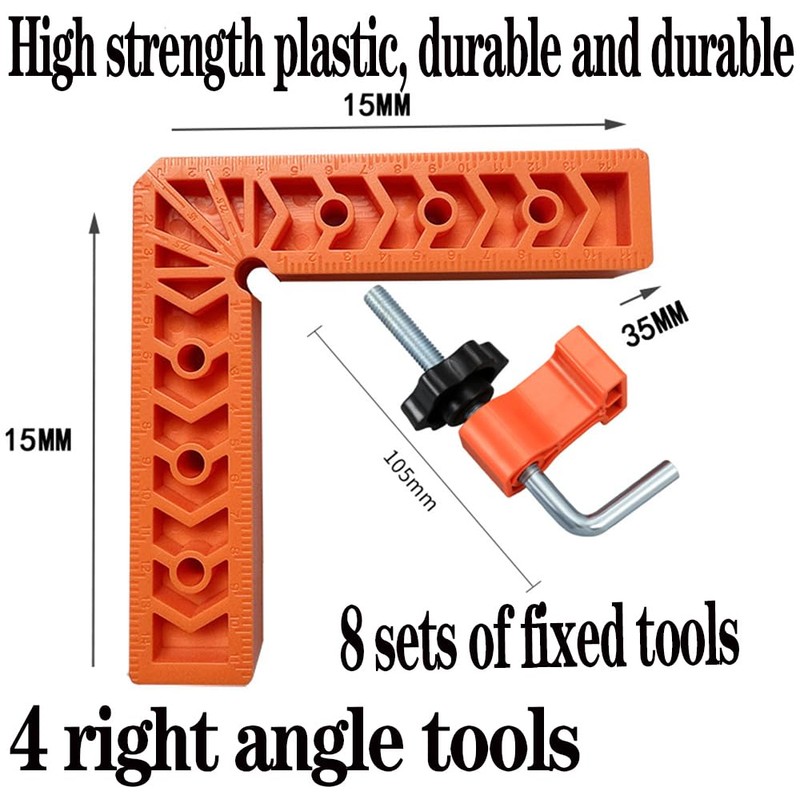 (4Sets) Corner Clamps for Woodwork Wood Clamps 90 Degree clamp