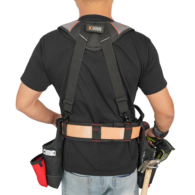 KUNN Tool Belt Suspender with Magnetic Wristband for Framer Carpenter