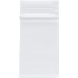 Plymor Heavy Duty Plastic Reclosable Zipper Bags, 4 Mil, 2" x 3" (Pack of 100)