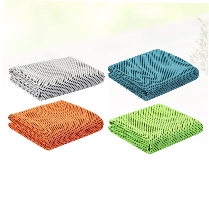 Outanaya 4pcs Sports Towel Gym Towel Ice Sports Yoga Polyester