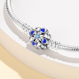 Pandach 925 Sterling Silver Charm Bracelet For Woman Basic Butterfly Heart clasp Snake Chain Bracelet Gift for Teen Mother Daughter