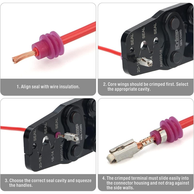 iCrimp IWC-1420D Crimper Tools 0.5-2mm² (20-14AWG) Crimping Tool for Crimping