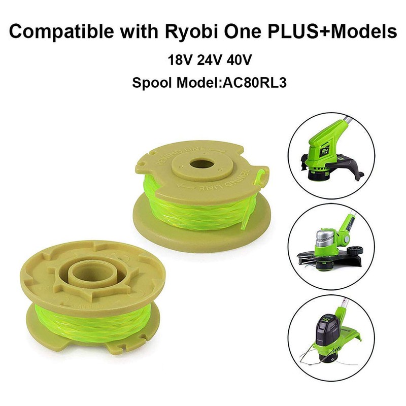 THTEN 11ft 0.080" Replacement Trimmer Spool for Ryobi One Plus