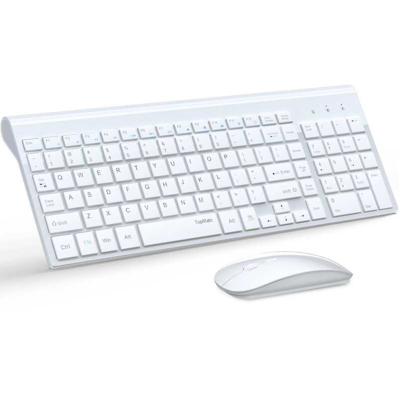 Topmate Ultra Slim Wireless Keyboard and Mouse Combo, Silent Compact