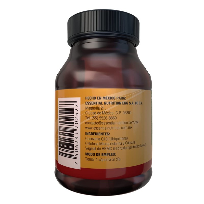 Essential Nutrition Ubiquinona Coenzima Q10 50 mg Cápsulas Veganas de