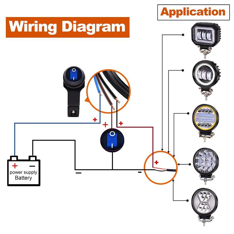 Waterproof Solid AL Alloy IP68 Toggle Switch for Motorcycle Handlebar,