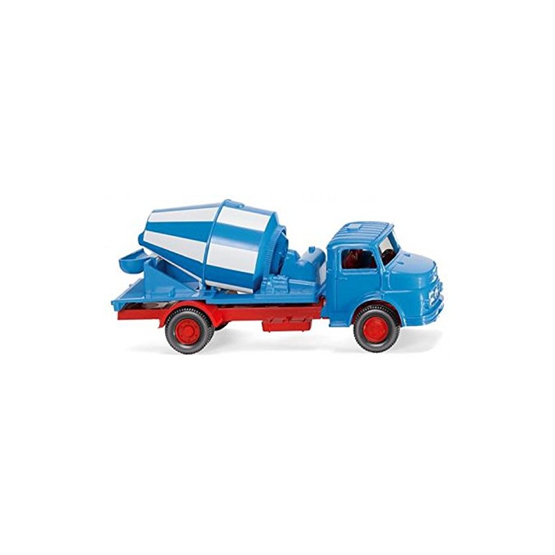 Concrete mixer (MB short-bonnet) - blue/white - Model Car, Ready-made;