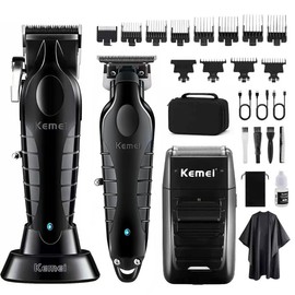 KEMEI Hair Clipper, Hair Trimmer, Beard Shaver Set for Men, Barber Kit