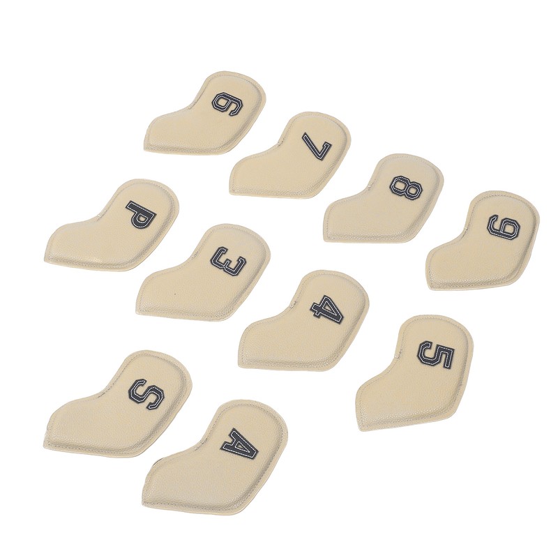 10PCS Golf Head Protective Covers Waterproof PU Material Golf Putter