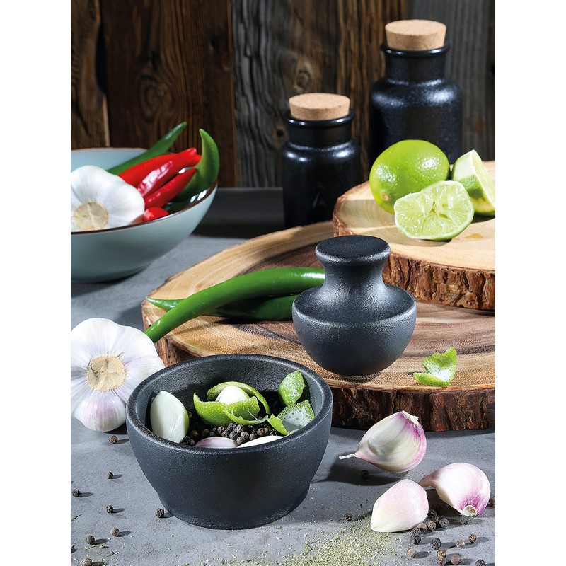 Zassenhaus Manu Cast Iron Mortar & Pestle, 4" x 3",