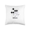 Renju Japanese Vintage Game Board Classic Strategy Tile Throw Pillow