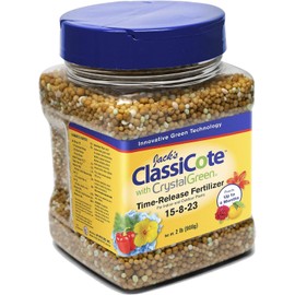 Jack's Classic ClassiCote with Crystalgreen 15-8-23 Time-Release Fertilizer - 2lb Shaker Jar