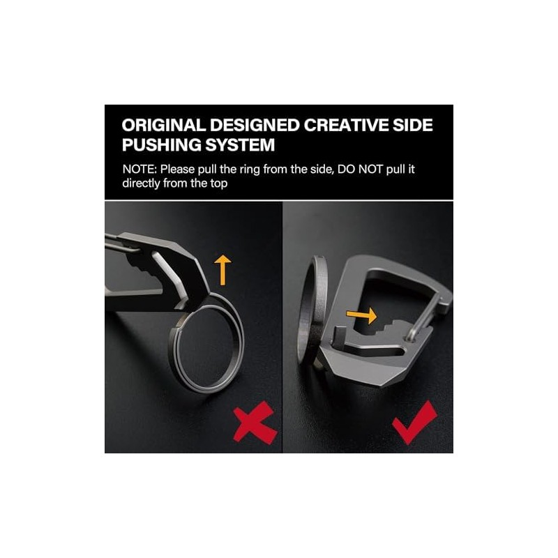 MecArmy Titanium 3pcs/4pcs/7pcs/18pcs Key Rings Keychain Large Small Split Rings