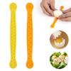 2pcs Fancy Cut Eggs Cutters, 2 Shapes Cooked Eggs Cutter