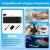 Russian Keyboard Stickers[5 in 1],Cyrillic Keyboard Letter Replacement Sticker Black