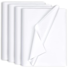 Zgorendz 130 Sheets 20"x14" White Wrapping Tissue Paper Bulk for Gift Bags white