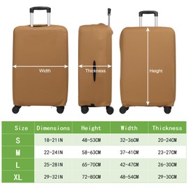 PATIKIL Luggage Cover, Suitcases Covers Elastic Carry on Protector Washable Scratch-Resistant Fits 18-21 Inch Luggage for Travel Business Trips, Brown