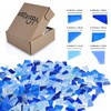 Yazikisa 1.1 lb Glass Mosaic Tiles for Crafts Bulk Blue