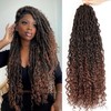 LMZIM 24 inch Goddess Locs Crochet Hair 8 Packs Boho