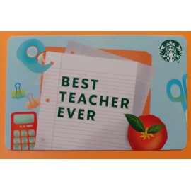 STARBUCKS CARD 2024 " BEST TEACHER EVER " BRAND NEW   GREAT PRICE