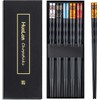HuaLan 5 Pairs Fiberglass Chopsticks Range Non Slip Reusable