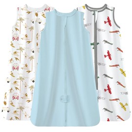 TotAha Sleep Sack 3 Pack, Breathable Sleep Bag for Infant Girl Boy, Wearable Blanket Baby Sleeping Sacks with 2-way Safe Zipper, 0.5 TOG