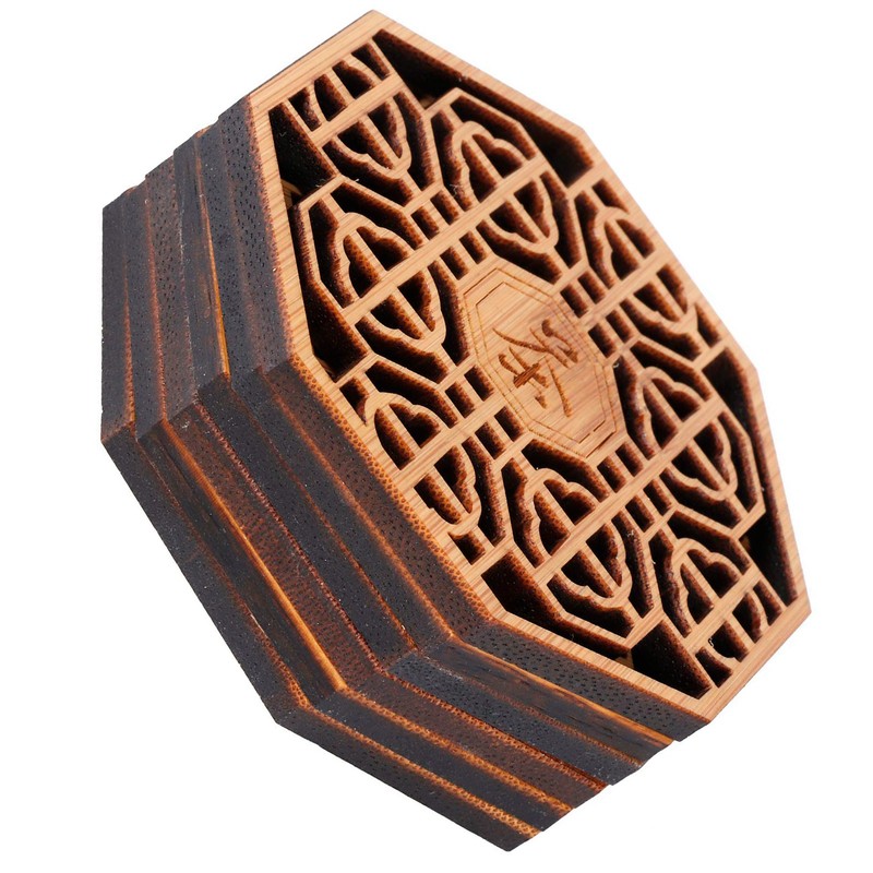 6PCS Bamboo Coaster Teacup Mat AntiScald Heat Insulation Pad Tea