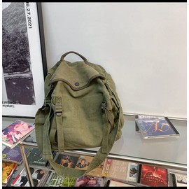 Womens Mens Crossbody Bag Canvas Messenger Bag for School Aesthetic Hobo Bag Vintage Harajuku Hippie Shoulder Bag (Green)
