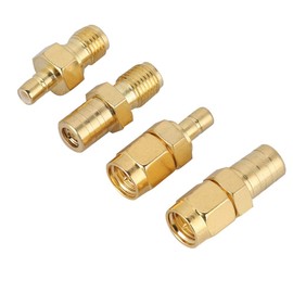 RF Adapter, 4 Types Nickel Plated Brass RF Adapter SMA Adapter to SMB Connector RF Converter Set for DAB Car Radio Antenna Coaxial Cables Radio Scanners Radio Transceivers
