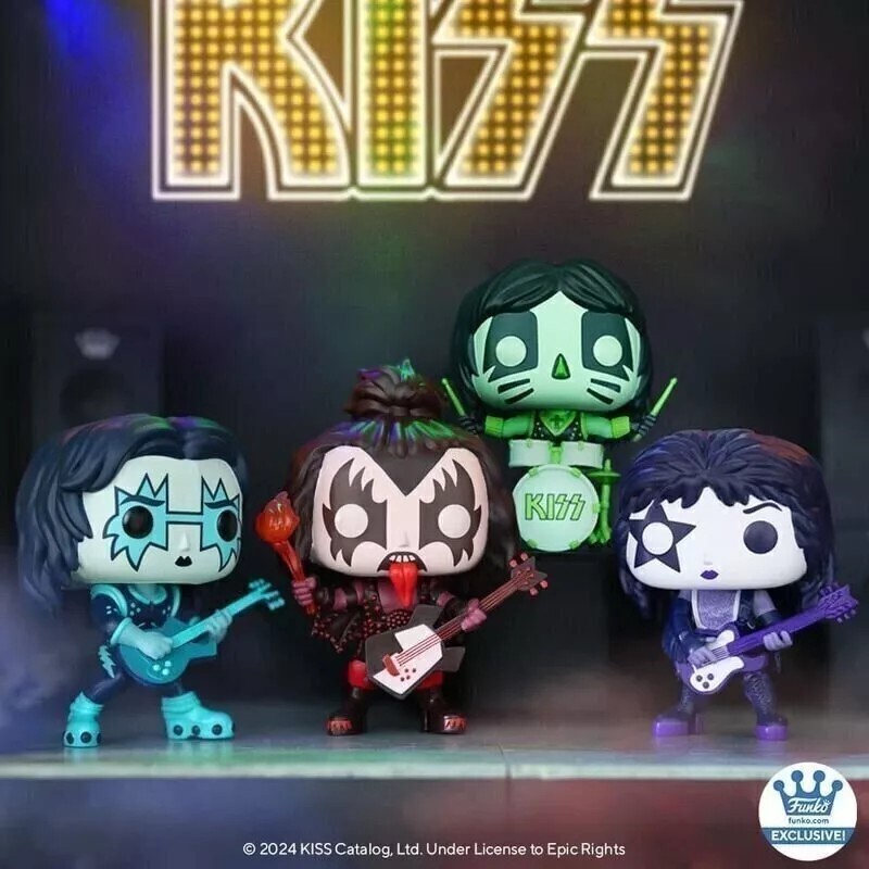 Funko Pop! Kiss (Color Spotlight) 4 Pack Exclusive Vinyl Figures