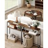 VASAGLE Console Table, 2-Tier Narrow Sofa Table with 2 Shelves,