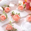 Jexine 12 Pcs Rose Wrist Corsage Bracelets Wedding Bridal Wrist