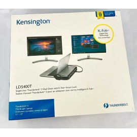 Kensington LD5400T Thunderbolt 3 Dual 4K Docking Station Dock Smart Lock Mac NEW