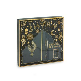 ihvan online Prayer Gift Set for Men & Women, Muslim Prayer Rug, Salah Mat, Beads Taasbih, Arabic Holy Quran, Islamic Gift Set for Ramadan & Eid, Black