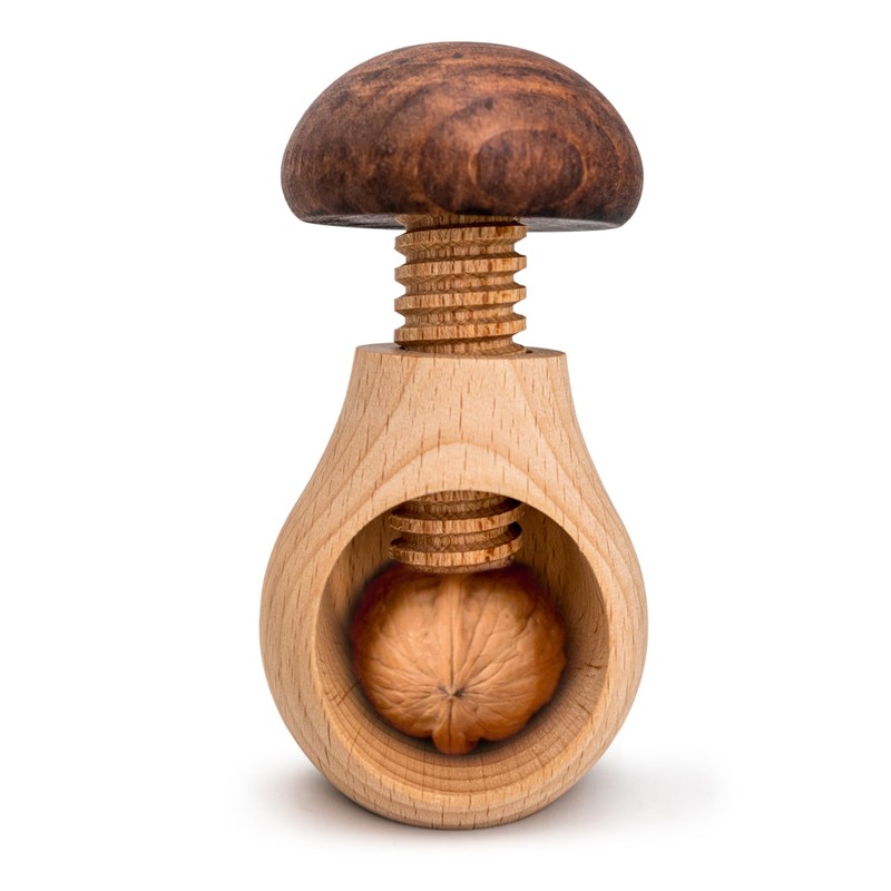 NERTHUS FIH 509 Silk Nutcracker with Screw Mechanism, Wood