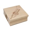 Trumpet Brass Musical Instrument Square Rubber Stamp for Stamping Crafting