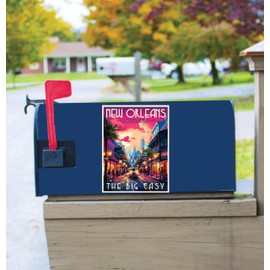 New Orleans Louisiana Design B Souvenir Magnetic Mailbox Cover