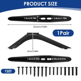 Joynine Universal TV Ständer für TCL Standfuss mit Schraubenset und Anti Rutsch Pads Hochwertiger ABS TV-Ständerhalterung für 32-55 Zoll Lochabstand beträgt 13-30MM Fernsehern Flach Curved TV