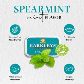 Barkleys Green Winter Candy Intense Mint. Pack of 6 Cans. Without Milk derivatives, Gluten, Eggs, Soy and Animal substances. Suitable for Vegetarians and Vegans. to Collect