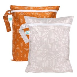 Bumkins - Bolsa húmeda impermeable para bebé, viajes, traje de natación, pañales de tela, piezas de bomba, piscina, gimnasio, artículos de tocador, correa para cochecito, guardería, bolsa reutilizable