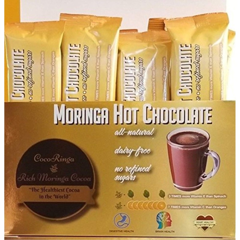 COCORINGA Moringa Hot Chocolate Cacao First Natural Keto Instant Non-dairy
