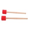 2PCS Bass Foam Drum Mallet Oak Handle EVA Foam Head