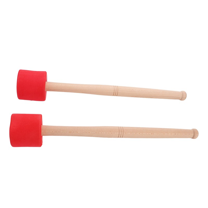 2PCS Bass Foam Drum Mallet Oak Handle EVA Foam Head