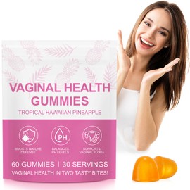 Premium Feminine Balance Gummies, PH Balance Gummies for Women of All Ages, Hawaiian Pineapple Vegan & Gluten-Free, Help Women’s Health & Wellness, Immune Support 60 Gummies